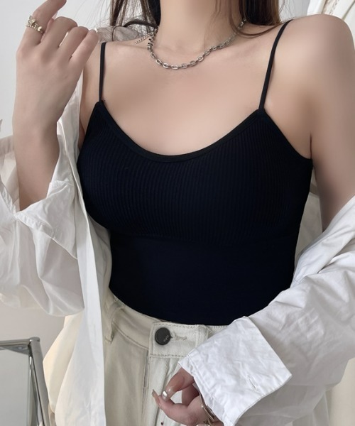 everycoco(エブリーココ)の「カップ付キャミトップス(キャミソール・レディース・ホワイト/ブラック/グレー・FREE)」の14枚目の写真