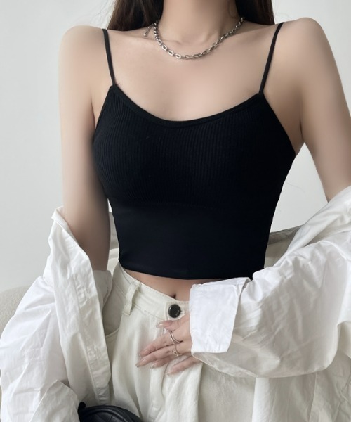 everycoco(エブリーココ)の「カップ付キャミトップス(キャミソール・レディース・ホワイト/ブラック/グレー・FREE)」の12枚目の写真