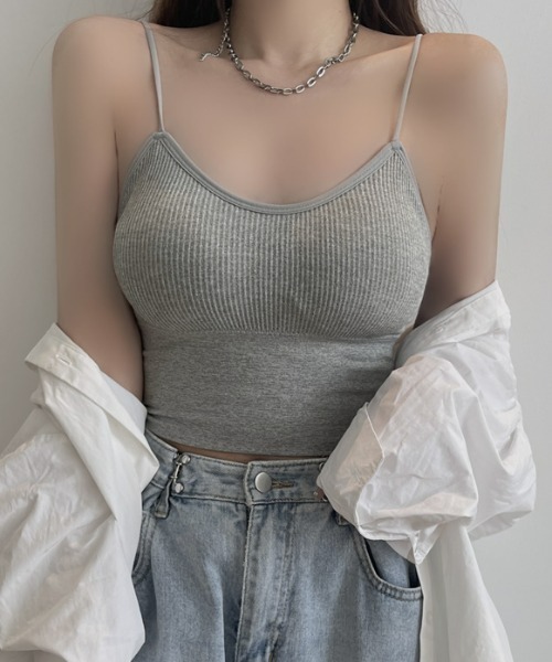 everycoco(エブリーココ)の「カップ付キャミトップス(キャミソール・レディース・ホワイト/ブラック/グレー・FREE)」の17枚目の写真