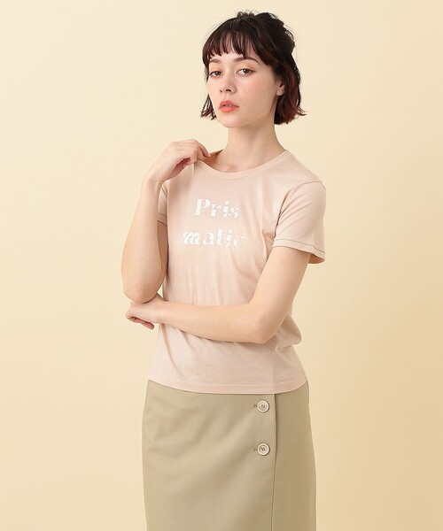 ME COUTURE（ミークチュール）の「Ｐｒｉｓｍａｔｉｃ　Ｔシャツ（Tシャツ/カットソー・レディース・オフホワイト/ミント/ピンクベージュ・FREE）」の6枚目の写真