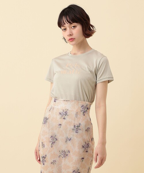 ME COUTURE（ミークチュール）の「Ｐｒｉｓｍａｔｉｃ　Ｔシャツ（Tシャツ/カットソー・レディース・オフホワイト/ミント/ピンクベージュ・FREE）」の7枚目の写真