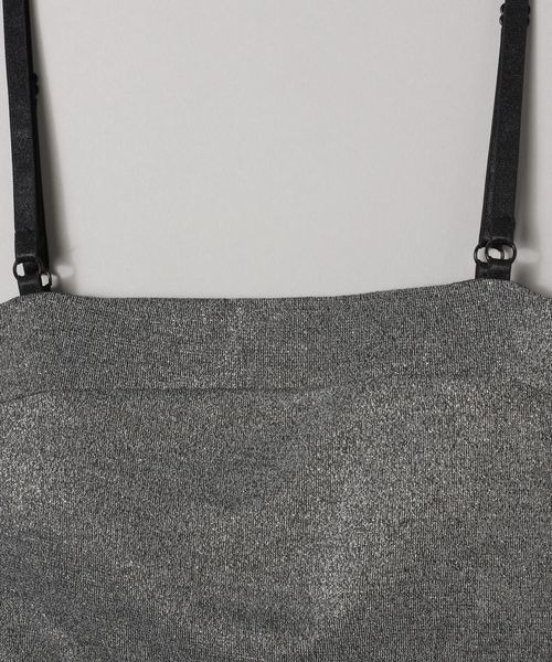 JEANASIS（ジーナシス）の「カップツキベアトップ/295912（チューブトップ・レディース・ブラック/シルバー・FREE）」の12枚目の写真