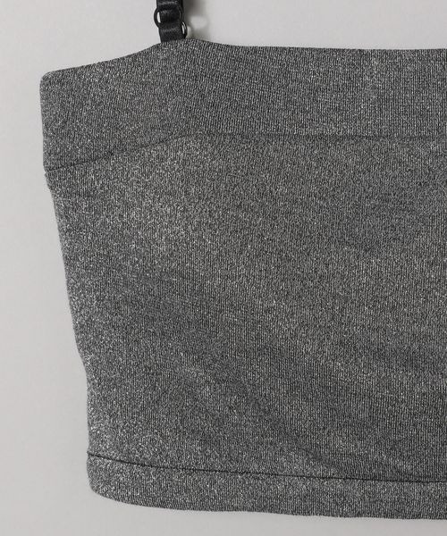 JEANASIS（ジーナシス）の「カップツキベアトップ/295912（チューブトップ・レディース・ブラック/シルバー・FREE）」の13枚目の写真