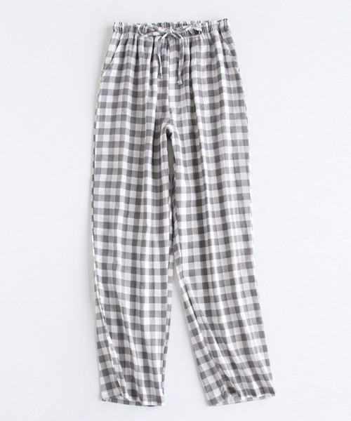 DAY CLOSET(デイ クローゼット)の「レディース ギンガムチェックリラックスルームパンツ(その他パンツ・レディース・ネイビー/グレー/ピンク・M/L/XL)」の2枚目の写真
