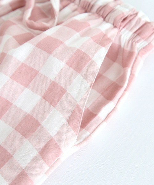 DAY CLOSET(デイ クローゼット)の「レディース ギンガムチェックリラックスルームパンツ(その他パンツ・レディース・ネイビー/グレー/ピンク・M/L/XL)」の7枚目の写真