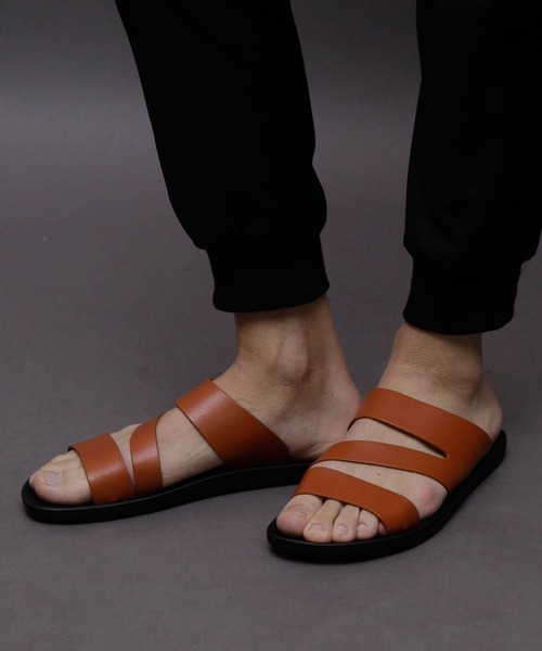 hardcover(ハードカバー)の「【z】【hardcover】フェイクレザーサンダル(サンダル・メンズ・キャメル/ブラック・MEDIUM/SMALL)」の5枚目の写真