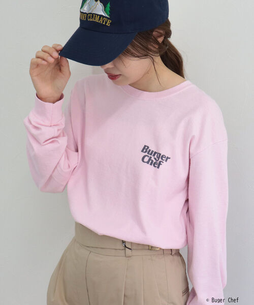 GOOD ROCK SPEED（グッドロックスピード）の「【GOOD ROCK SPEED】BURGER ロンT（Tシャツ/カットソー・レディース・オフホワイト/ピンク・FREE）」の19枚目の写真