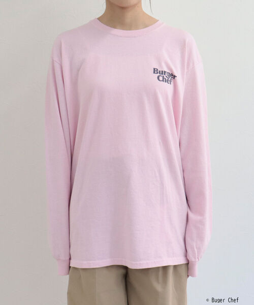 GOOD ROCK SPEED（グッドロックスピード）の「【GOOD ROCK SPEED】BURGER ロンT（Tシャツ/カットソー・レディース・オフホワイト/ピンク・FREE）」の21枚目の写真