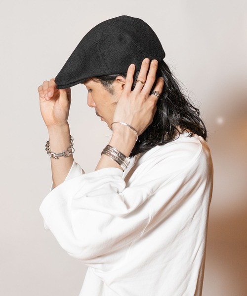 CA4LA(カシラ)の「HUN-SLIM-P(ハンチング/ベレー帽・メンズ・ブラック/ベージュ/グレー・M/L)」の6枚目の写真
