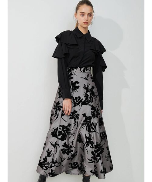 MERCURYDUO（マーキュリーデュオ）の「3WAYラッフルロングスリーブブラウス（シャツ/ブラウス・レディース・ブラック/オフホワイト/ピンク・FREE）」の5枚目の写真