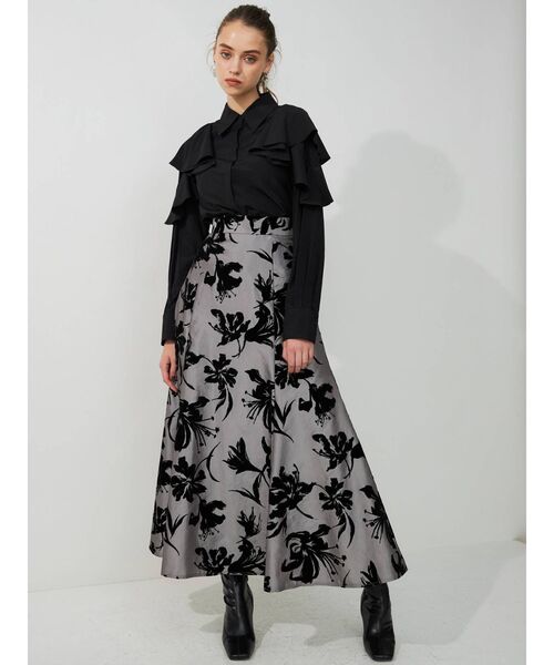 MERCURYDUO（マーキュリーデュオ）の「3WAYラッフルロングスリーブブラウス（シャツ/ブラウス・レディース・ブラック/オフホワイト/ピンク・FREE）」の8枚目の写真