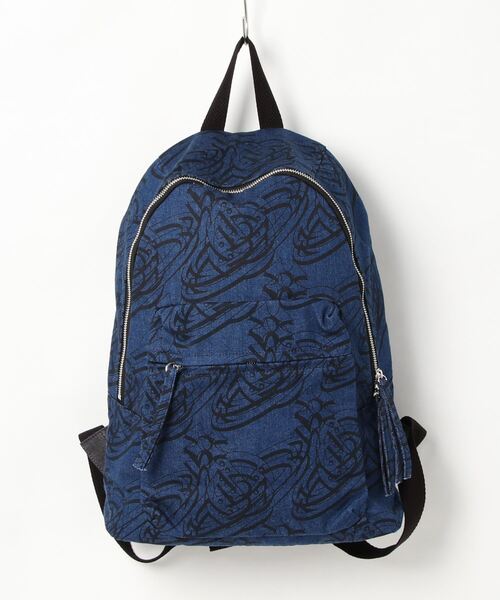 Vivienne Westwood(ヴィヴィアンウエストウッド)の「NEW ORB REPEAT PRINT DENIMリュック(バックパック/リュック・レディース・インディゴブルー・FREE)」の1枚目の写真