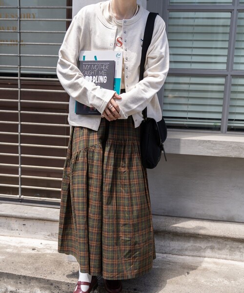 FREAK'S STORE(フリークスストア)の「ラウンドティアードスカート(スカート・レディース・ブラック/オフホワイト/グリーン/ブラウン・フリ-)」の7枚目の写真