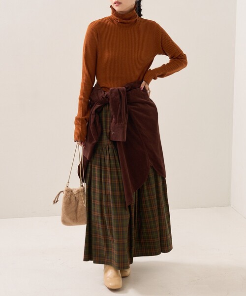 FREAK'S STORE(フリークスストア)の「ラウンドティアードスカート(スカート・レディース・ブラック/オフホワイト/グリーン/ブラウン・フリ-)」の8枚目の写真