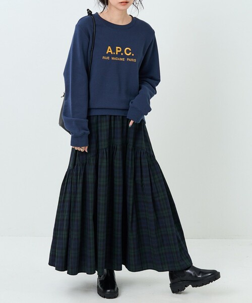 FREAK'S STORE(フリークスストア)の「ラウンドティアードスカート(スカート・レディース・ブラック/オフホワイト/グリーン/ブラウン・フリ-)」の16枚目の写真