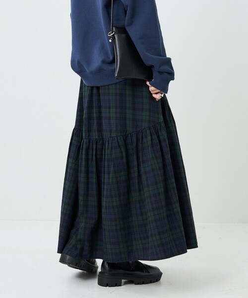 FREAK'S STORE(フリークスストア)の「ラウンドティアードスカート(スカート・レディース・ブラック/オフホワイト/グリーン/ブラウン・フリ-)」の20枚目の写真