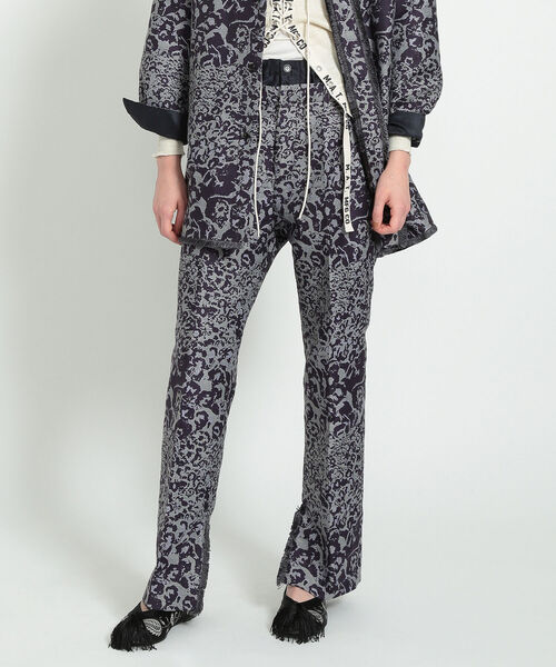 BEAMS BOY(ビームスボーイ)の「maturely / Flower Jacquard Fringe Slacks(その他パンツ・レディース・パープル/オリーブ・1/0)」の7枚目の写真