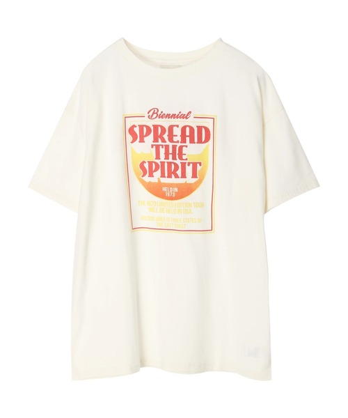 earth music&ecology（アースミュージックアンドエコロジー）の「ツアーロゴTEE（Tシャツ/カットソー・レディース・チャコールグレー/オフホワイト・FREE）」の8枚目の写真