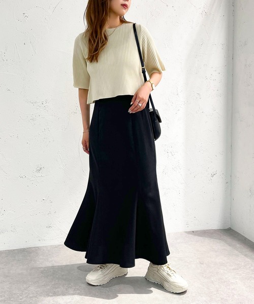 apres jour mignon(アプレジュールミニョン)の「ショート丈クルーネックトップス【ZOZOTOWN限定アイテム】(ニット/セーター・レディース・ブルー/ライトベージュ/ブラック/アイボリー・フリー/X-LARGE)」の22枚目の写真