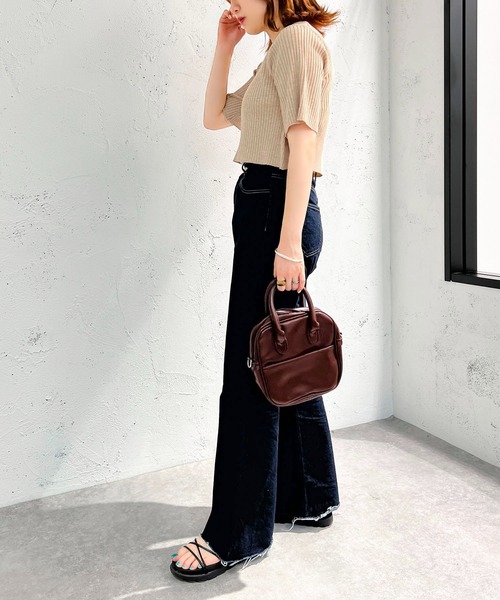 apres jour mignon(アプレジュールミニョン)の「ショート丈クルーネックトップス【ZOZOTOWN限定アイテム】(ニット/セーター・レディース・ブルー/ライトベージュ/ブラック/アイボリー・フリー/X-LARGE)」の13枚目の写真