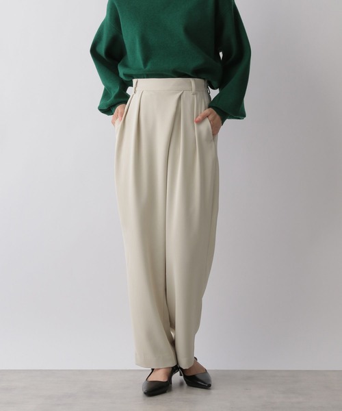 LOWRYS FARM（ローリーズファーム）の「アシメテーパードパンツ　162296（その他パンツ・レディース・ブラック/アイボリー/イエロー・MEDIUM/LARGE）」の2枚目の写真