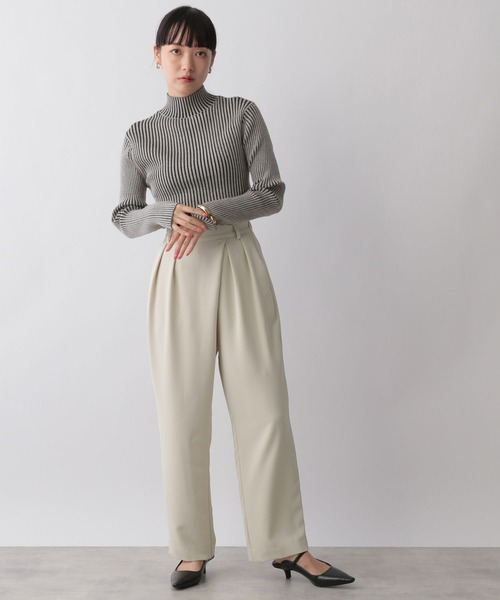 LOWRYS FARM（ローリーズファーム）の「アシメテーパードパンツ　162296（その他パンツ・レディース・ブラック/アイボリー/イエロー・MEDIUM/LARGE）」の5枚目の写真