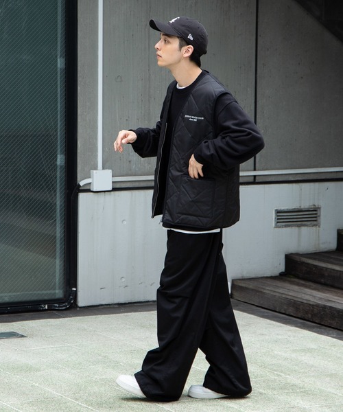 WEGO（ウィゴー）の「WEGO/ロゴ刺繍キルティングベスト（ベスト・メンズ・ブラック/カーキ・FREE）」の17枚目の写真