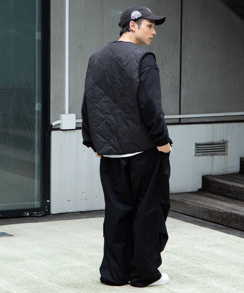 WEGO（ウィゴー）の「WEGO/ロゴ刺繍キルティングベスト（ベスト・メンズ・ブラック/カーキ・FREE）」の18枚目の写真