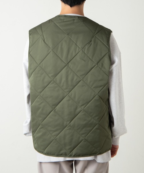 WEGO（ウィゴー）の「WEGO/ロゴ刺繍キルティングベスト（ベスト・メンズ・ブラック/カーキ・FREE）」の8枚目の写真