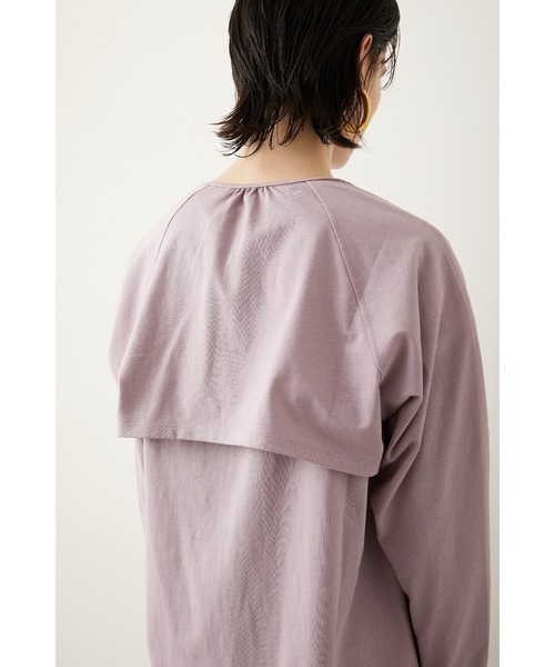 LA PEAU DE GEM（ラポドゥジェム）の「【LA PEAU DE GEM】セパレートスリーブTEE（Tシャツ/カットソー・レディース・ホワイト/ブラック/パープル・FREE）」の12枚目の写真