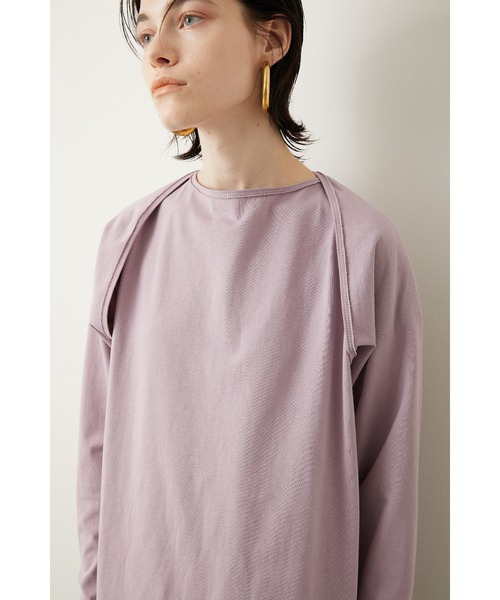 LA PEAU DE GEM（ラポドゥジェム）の「【LA PEAU DE GEM】セパレートスリーブTEE（Tシャツ/カットソー・レディース・ホワイト/ブラック/パープル・FREE）」の13枚目の写真