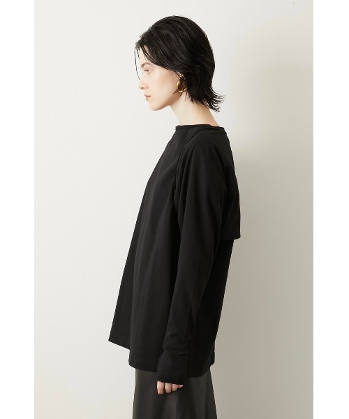 LA PEAU DE GEM（ラポドゥジェム）の「【LA PEAU DE GEM】セパレートスリーブTEE（Tシャツ/カットソー・レディース・ホワイト/ブラック/パープル・FREE）」の15枚目の写真