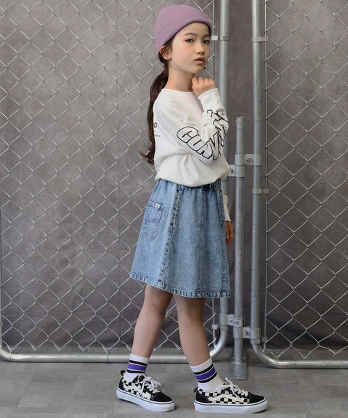 CONVERSE（コンバース）の「【CONVERSE】袖プリントロンＴ（Tシャツ/カットソー・キッズ・ブラック/オフホワイト・130/150/120/105/140/160）」の22枚目の写真