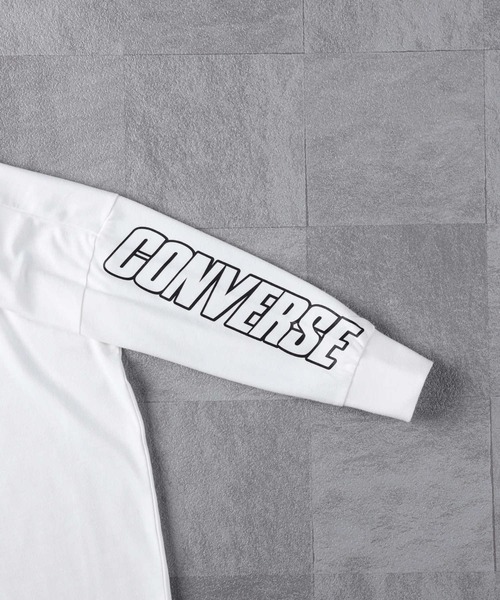 CONVERSE（コンバース）の「【CONVERSE】袖プリントロンＴ（Tシャツ/カットソー・キッズ・ブラック/オフホワイト・130/150/120/105/140/160）」の12枚目の写真