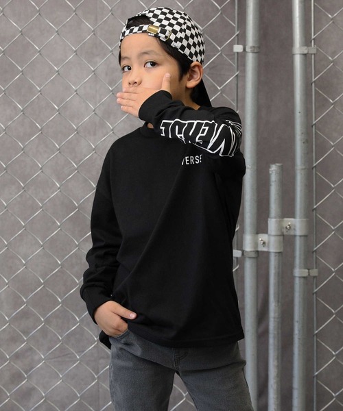 CONVERSE（コンバース）の「【CONVERSE】袖プリントロンＴ（Tシャツ/カットソー・キッズ・ブラック/オフホワイト・130/150/120/105/140/160）」の17枚目の写真