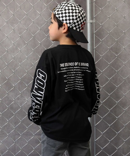 CONVERSE（コンバース）の「【CONVERSE】袖プリントロンＴ（Tシャツ/カットソー・キッズ・ブラック/オフホワイト・130/150/120/105/140/160）」の18枚目の写真
