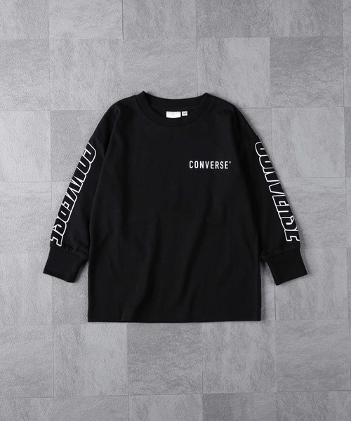 CONVERSE（コンバース）の「【CONVERSE】袖プリントロンＴ（Tシャツ/カットソー・キッズ・ブラック/オフホワイト・130/150/120/105/140/160）」の19枚目の写真