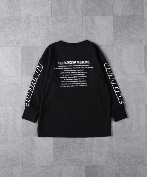 CONVERSE（コンバース）の「【CONVERSE】袖プリントロンＴ（Tシャツ/カットソー・キッズ・ブラック/オフホワイト・130/150/120/105/140/160）」の20枚目の写真