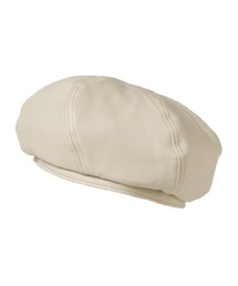 used 古着　ハンチング帽　ホワイト　白　レザー NEW YORK HAT CO.ホワイトレザー(本革白)ハンチング、素敵！帽子