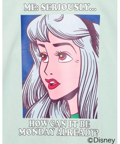 EIMY ISTOIRE(エイミーイストワール)の「カラーフェイスTシャツ/オーロラ姫(Tシャツ/カットソー・レディース・ホワイト/ミント・FREE)」の8枚目の写真