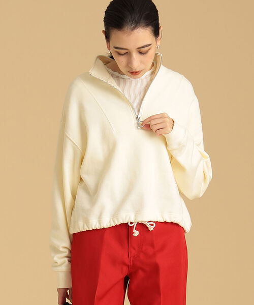 Ray BEAMS（レイビームス）の「Ray BEAMS / スウェット ハーフジップ ハイネック（スウェット・レディース・ロイヤルブルー/ブラック/オフホワイト・ONE SIZE）」の7枚目の写真