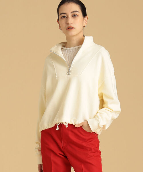 Ray BEAMS（レイビームス）の「Ray BEAMS / スウェット ハーフジップ ハイネック（スウェット・レディース・ロイヤルブルー/ブラック/オフホワイト・ONE SIZE）」の8枚目の写真