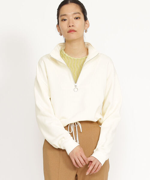 Ray BEAMS（レイビームス）の「Ray BEAMS / スウェット ハーフジップ ハイネック（スウェット・レディース・ロイヤルブルー/ブラック/オフホワイト・ONE SIZE）」の11枚目の写真