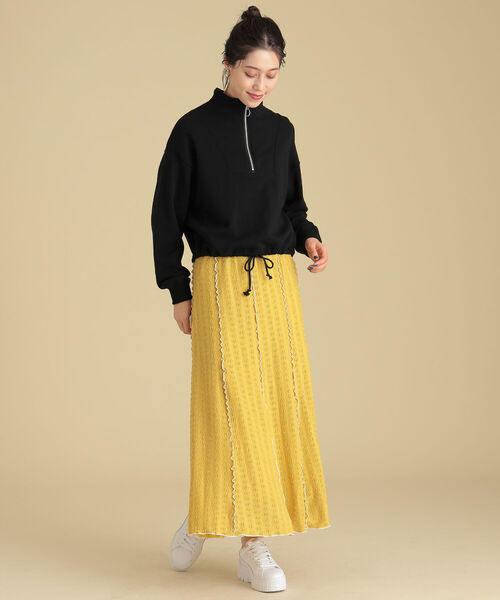 Ray BEAMS（レイビームス）の「Ray BEAMS / スウェット ハーフジップ ハイネック（スウェット・レディース・ロイヤルブルー/ブラック/オフホワイト・ONE SIZE）」の19枚目の写真