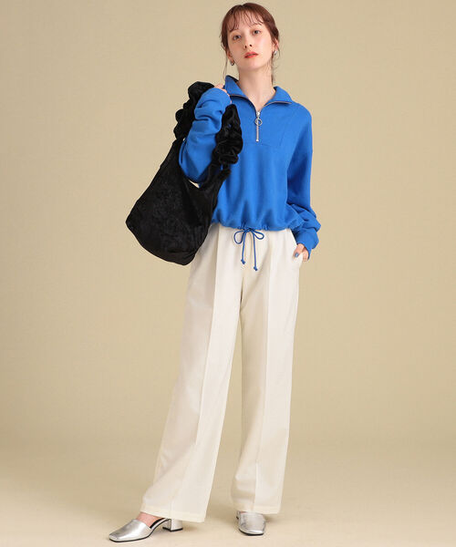 Ray BEAMS（レイビームス）の「Ray BEAMS / スウェット ハーフジップ ハイネック（スウェット・レディース・ロイヤルブルー/ブラック/オフホワイト・ONE SIZE）」の21枚目の写真