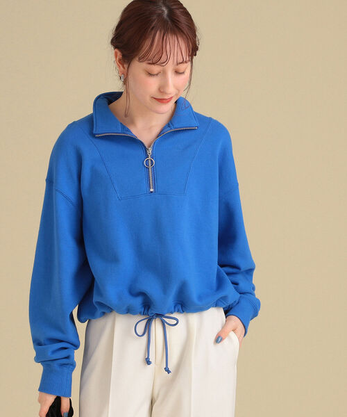 Ray BEAMS（レイビームス）の「Ray BEAMS / スウェット ハーフジップ ハイネック（スウェット・レディース・ロイヤルブルー/ブラック/オフホワイト・ONE SIZE）」の22枚目の写真