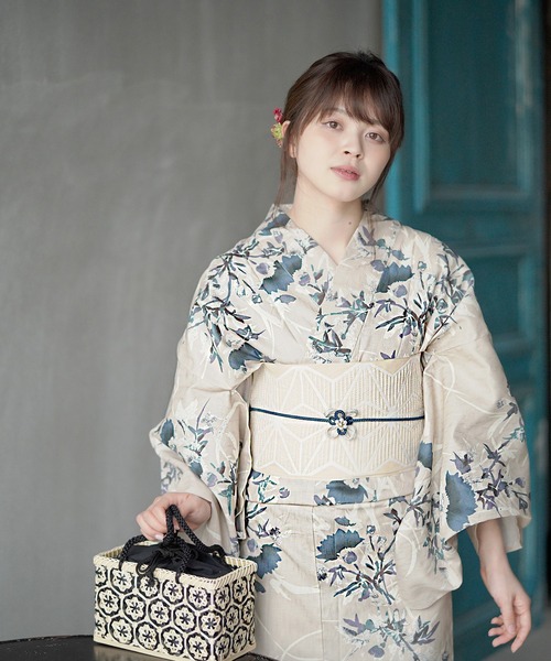 帯単品 ざっくり織り 麻の葉 utatane 日本製（和装小物）｜utatane