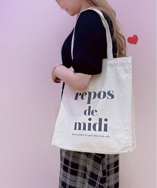 Ober Tashe（オーバータッシェ）の「【新学期・新生活】ロゴ帆布トート（トートバッグ・レディース・ブラック/ライトグリーン/アイボリー/ダークグレー/ピンク系/ベージュ/グレー・FREE）」の2枚目の写真