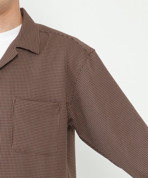 ikka（イッカ）の「【イージーケア】LANATEC CPOシャツ（シャツ/ブラウス・メンズ・ブラウン/ブルー・S/M/L/XL）」の15枚目の写真