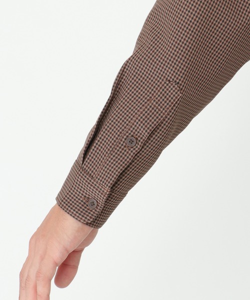 ikka（イッカ）の「【イージーケア】LANATEC CPOシャツ（シャツ/ブラウス・メンズ・ブラウン/ブルー・S/M/L/XL）」の10枚目の写真